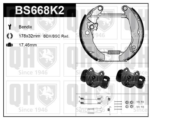 QUINTON HAZELL Piduriklotside komplekt BS668K2